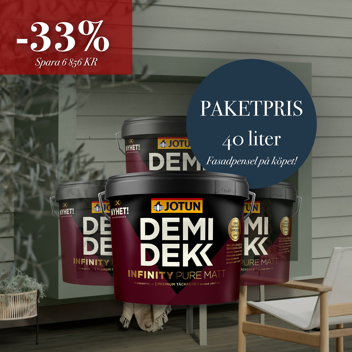 Jotun Demidekk Infinity Pure Matt Paketpris